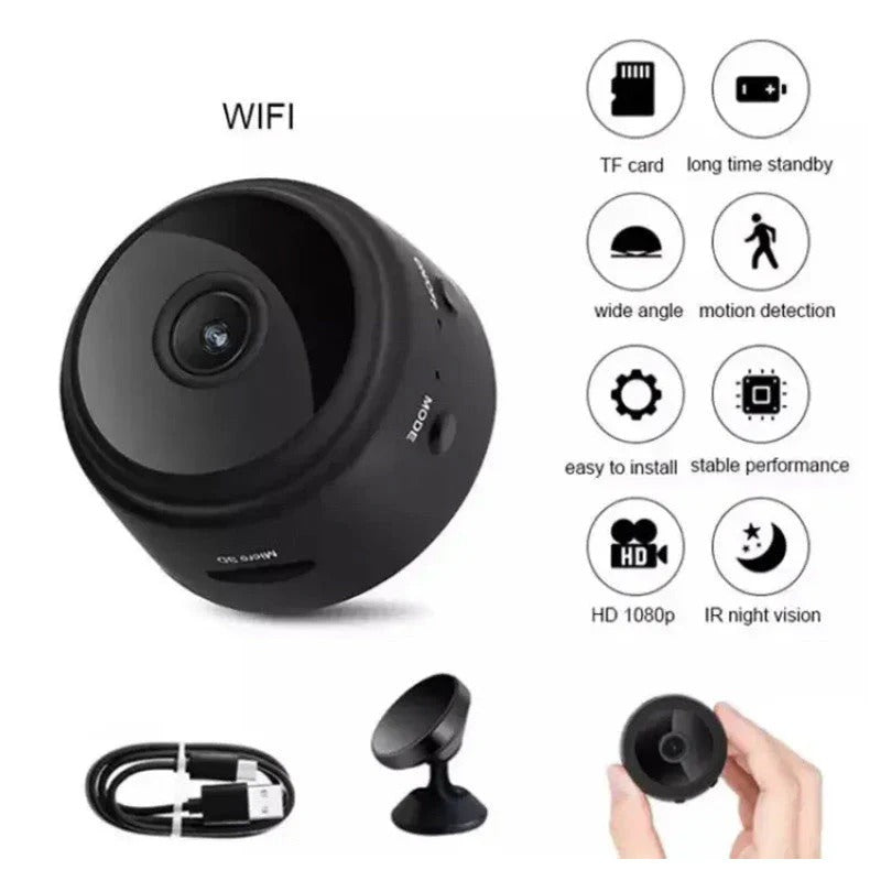 A9 Mini WiFi Wireless Camera – HD Video Recorder with Night Vision & Motion Detection
