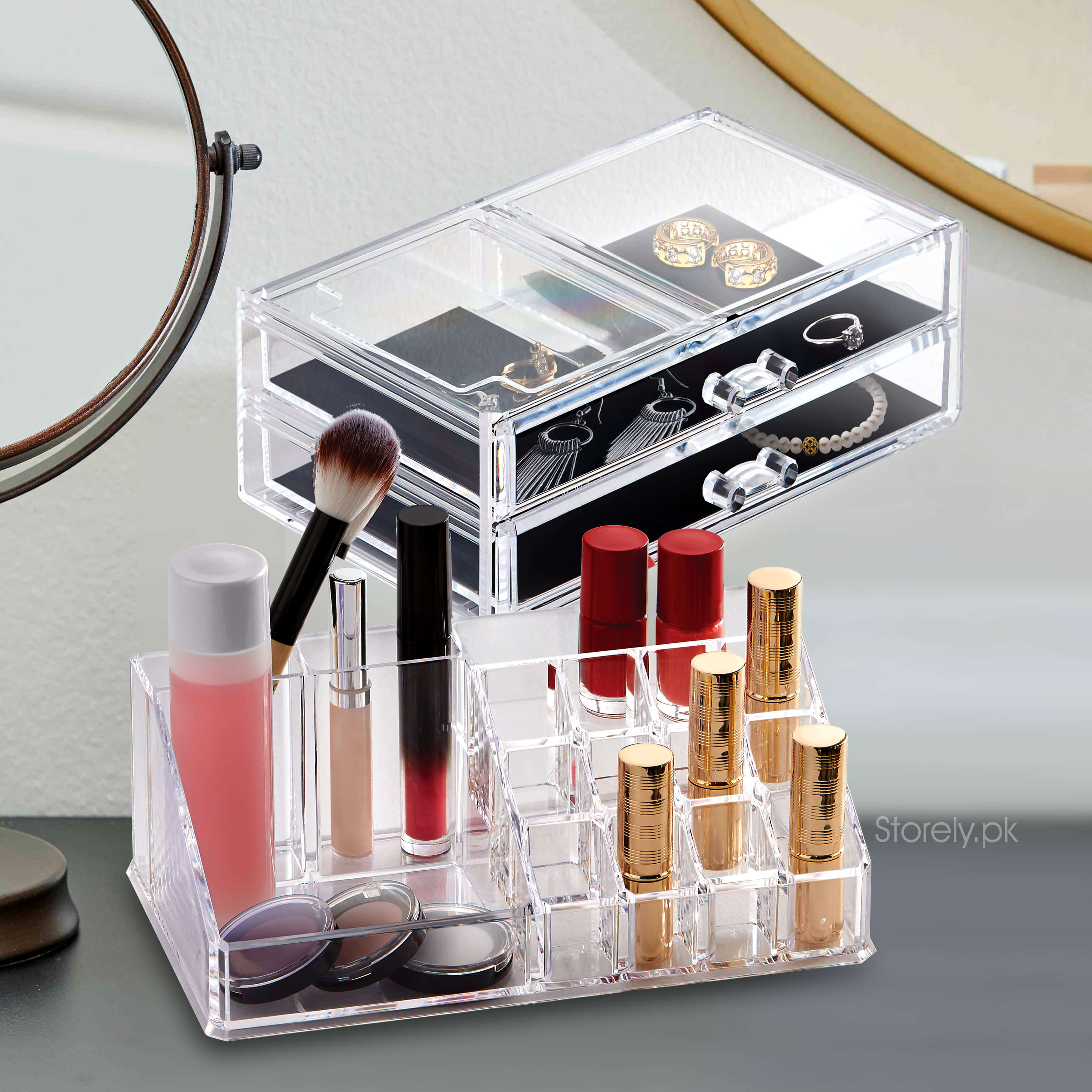 Acrylic Cosmetic Organizer With Drawer