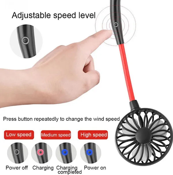 Rechargeable Potable Neck Fan