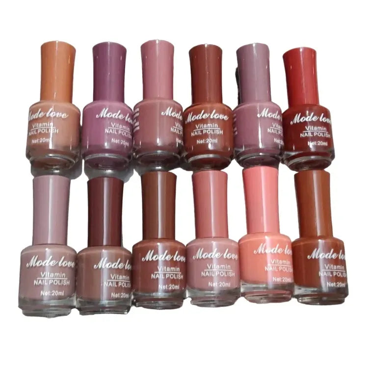 Mode Love Vitamin Nail Polishes (Pack Of 12) with Free Bag
