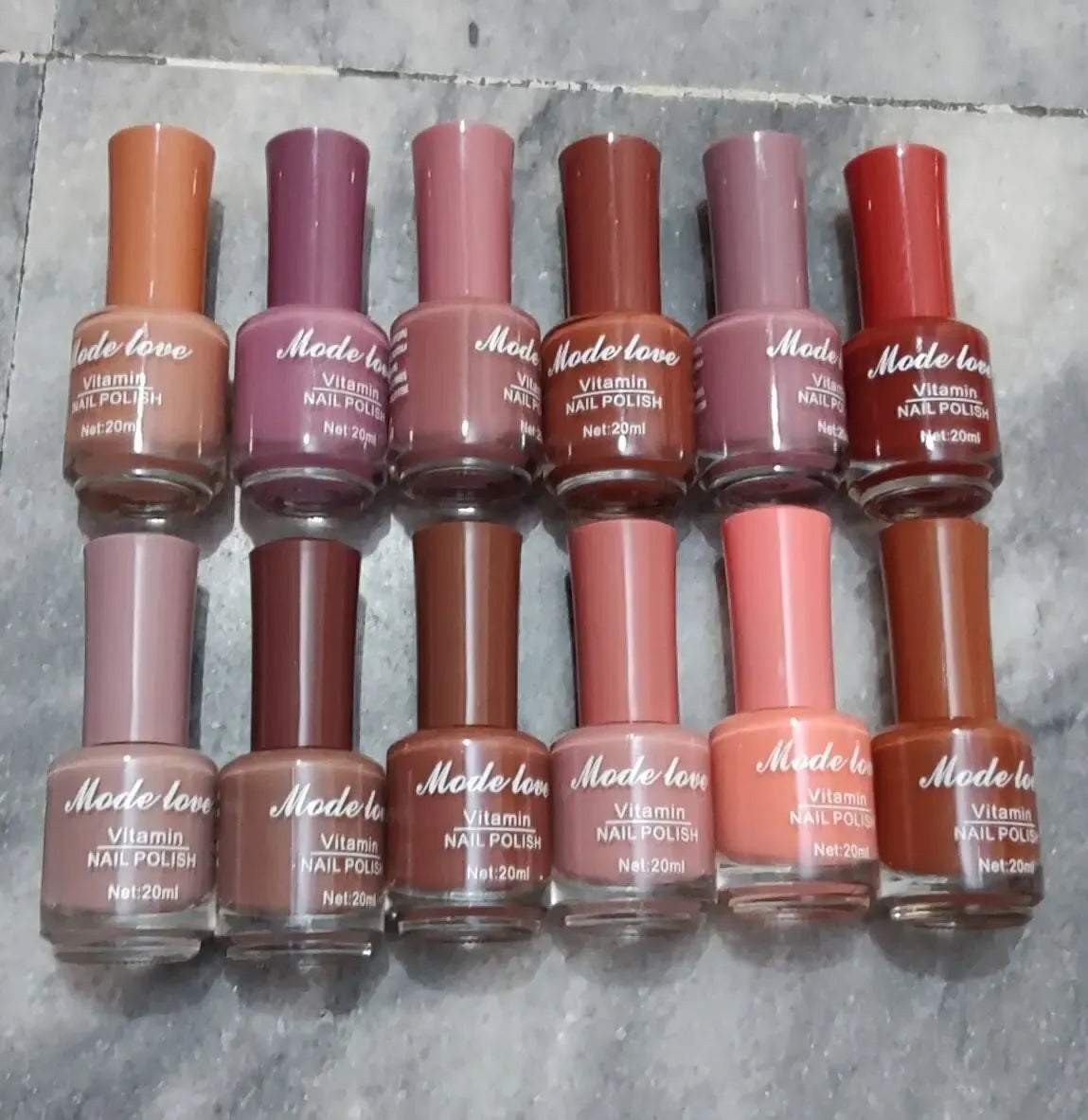 Mode Love Vitamin Nail Polishes (Pack Of 12) with Free Bag